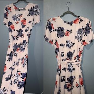 CANDIE’S Pink Floral High Low Dress